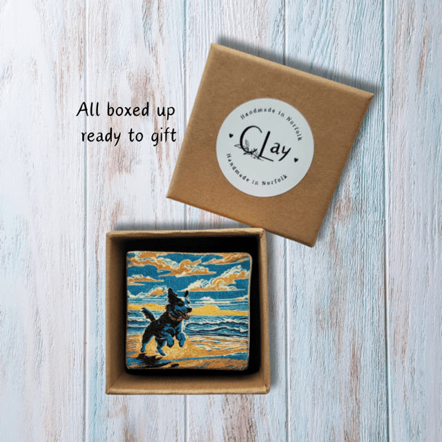 Dog Card & Brooch Gift Set for Mum