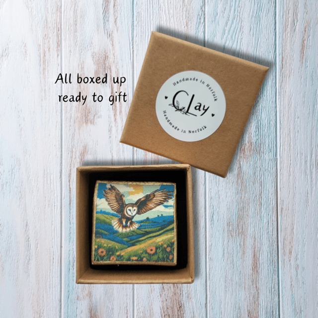 Owl Card & Brooch Gift Set for Mum