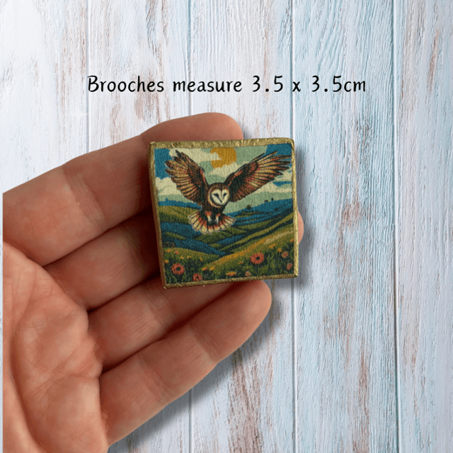 Owl Card & Brooch Gift Set for Mum