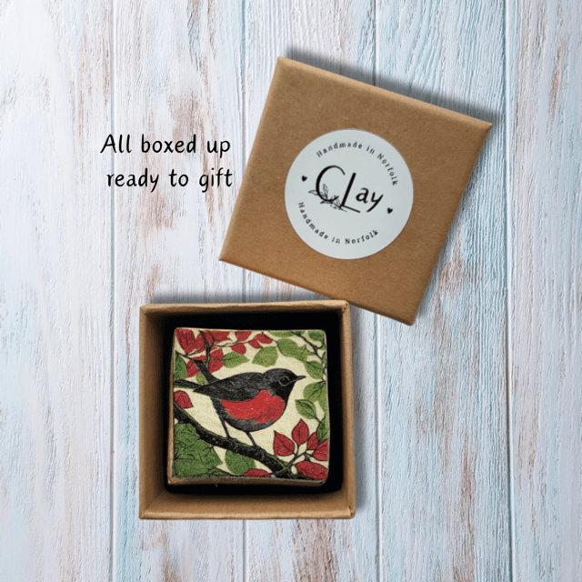 Bird Card & Brooch Gift Set for Mum